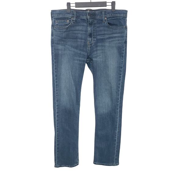 Hollister Other - HOLLISTER Men’s Button Fly Slim Straight Fit Leg Jeans Dark Wash Denim Sz 33x32